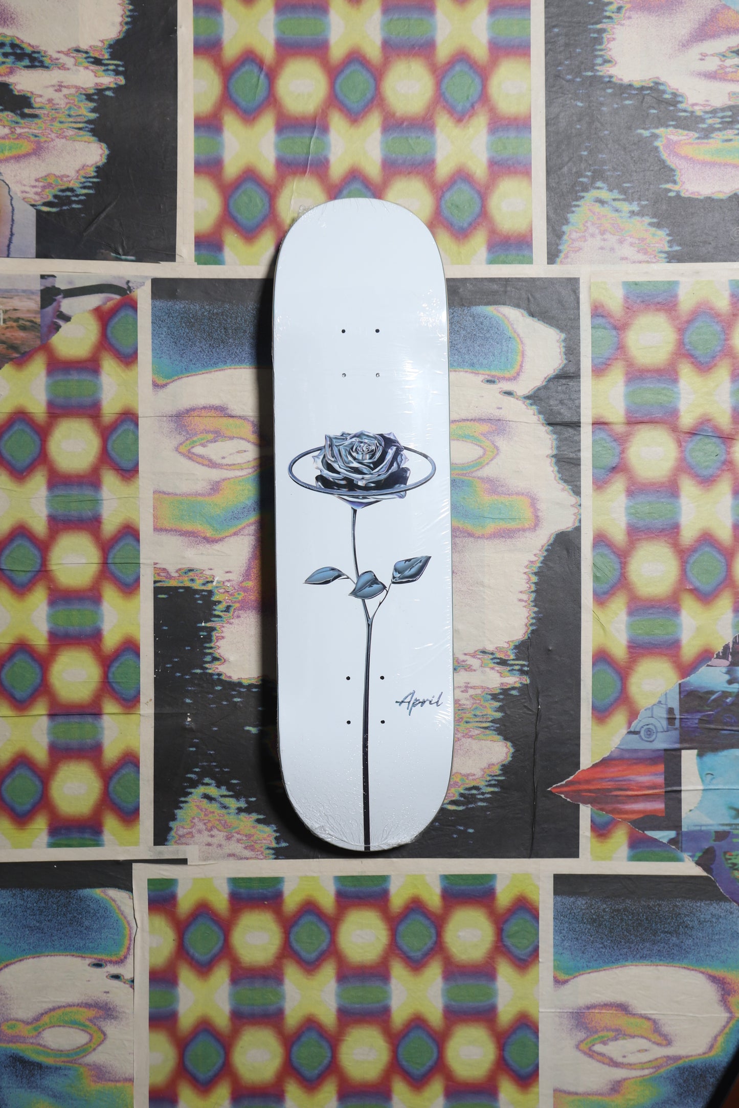 April “Chrome Rose” Deck 8.5 (White)
