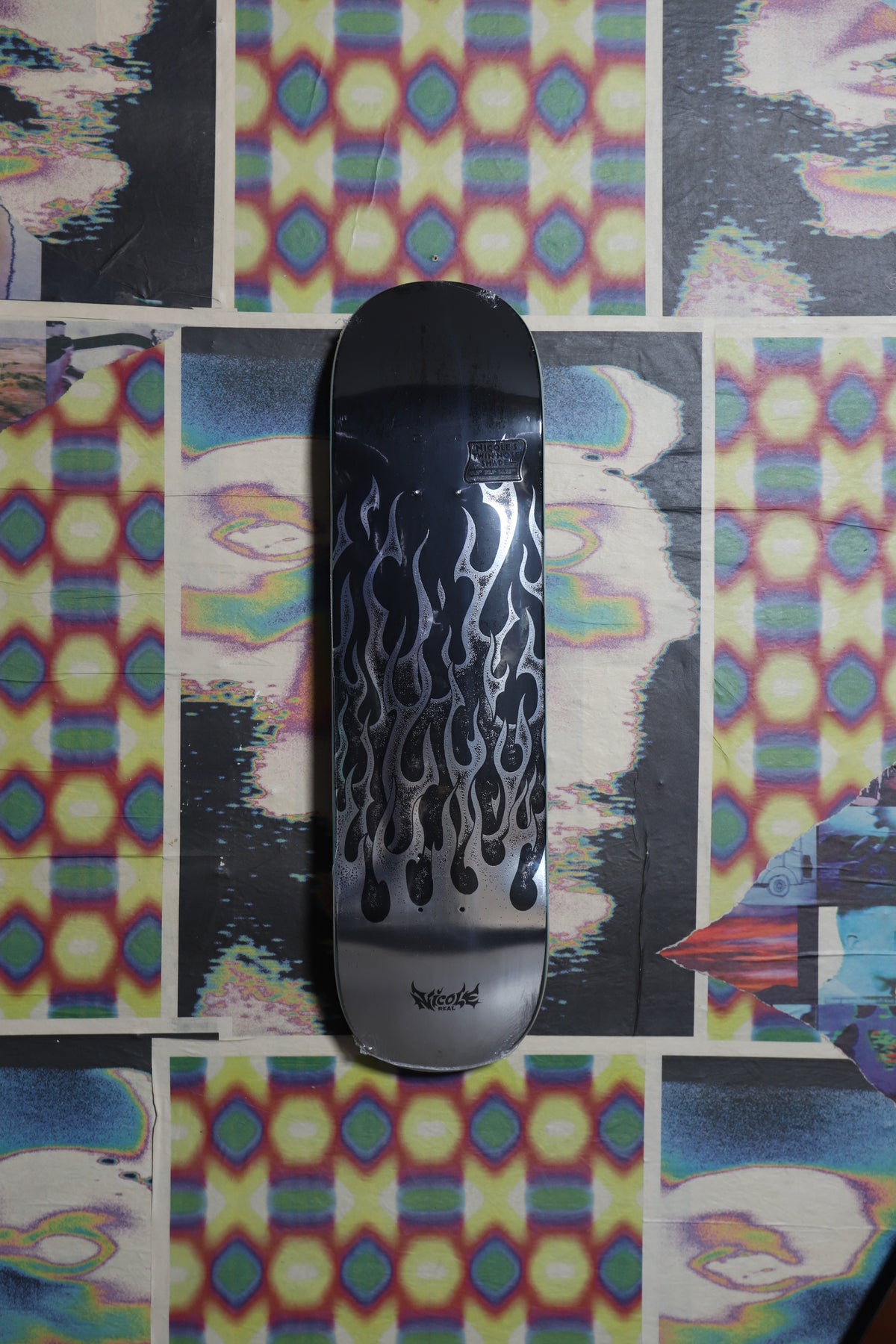 Real “Flames” Deck 8.5 Twin Silver (Nicole)
