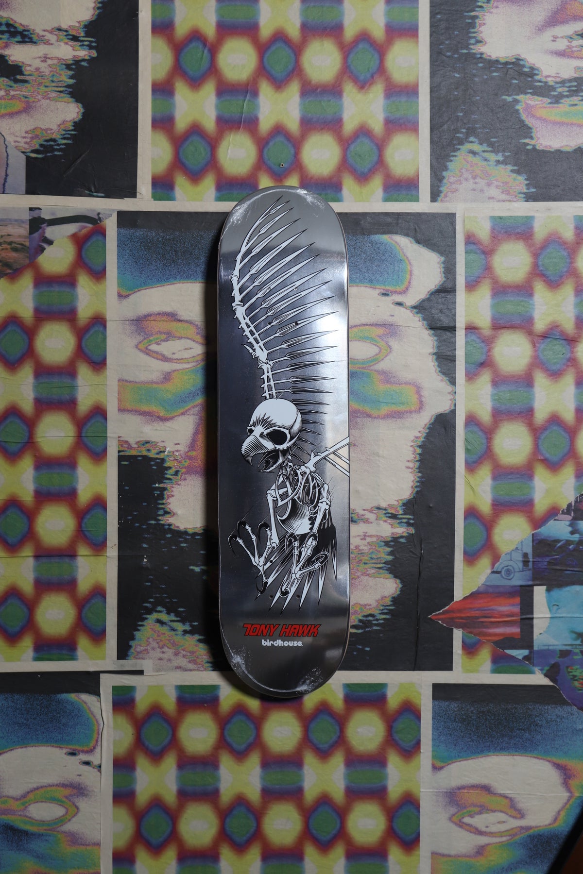Birdhouse “Full Skull” Silver (Hawk) Deck 8.0