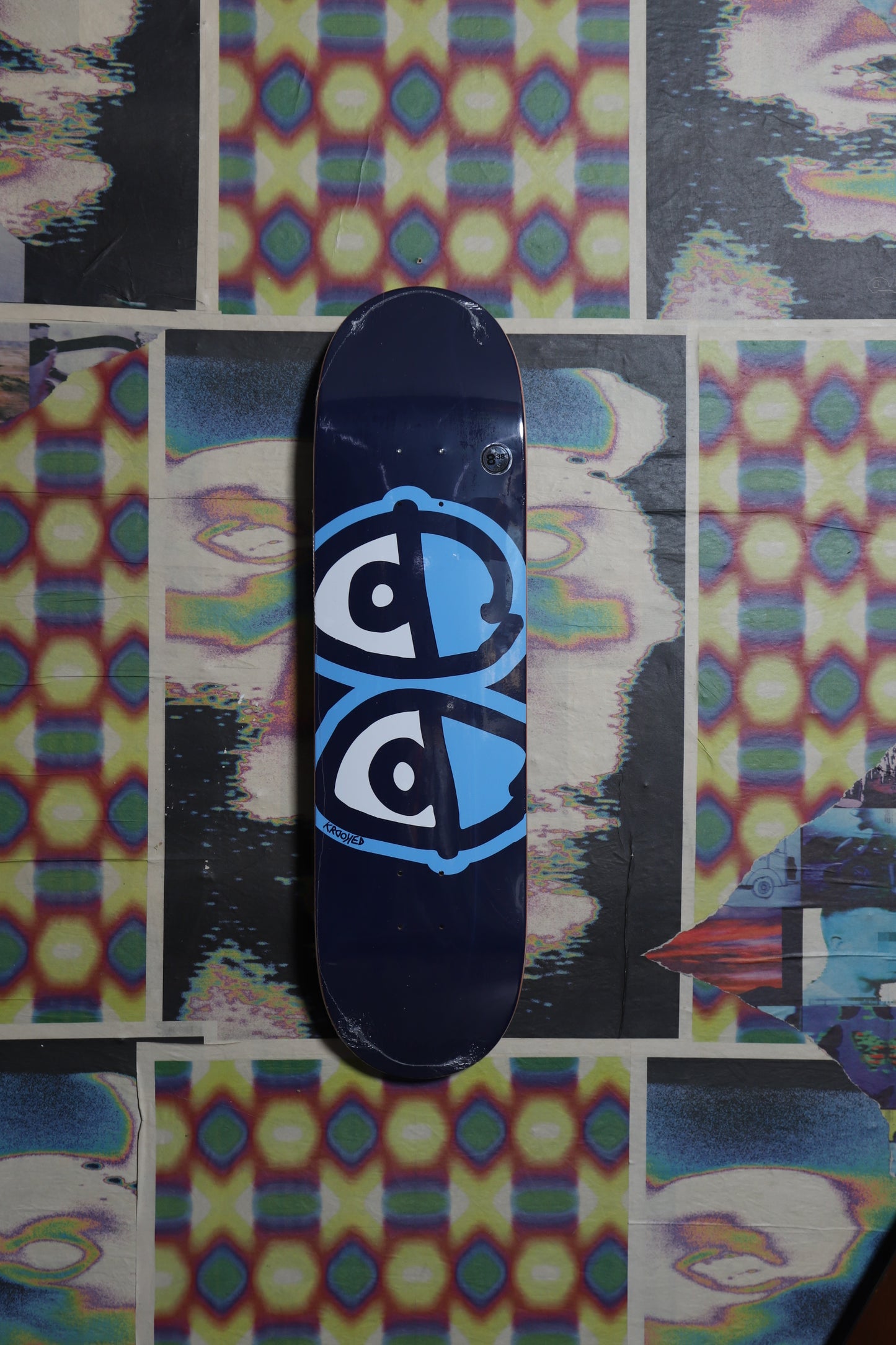 Krooked “Eyes” (Navy) Deck 8.38