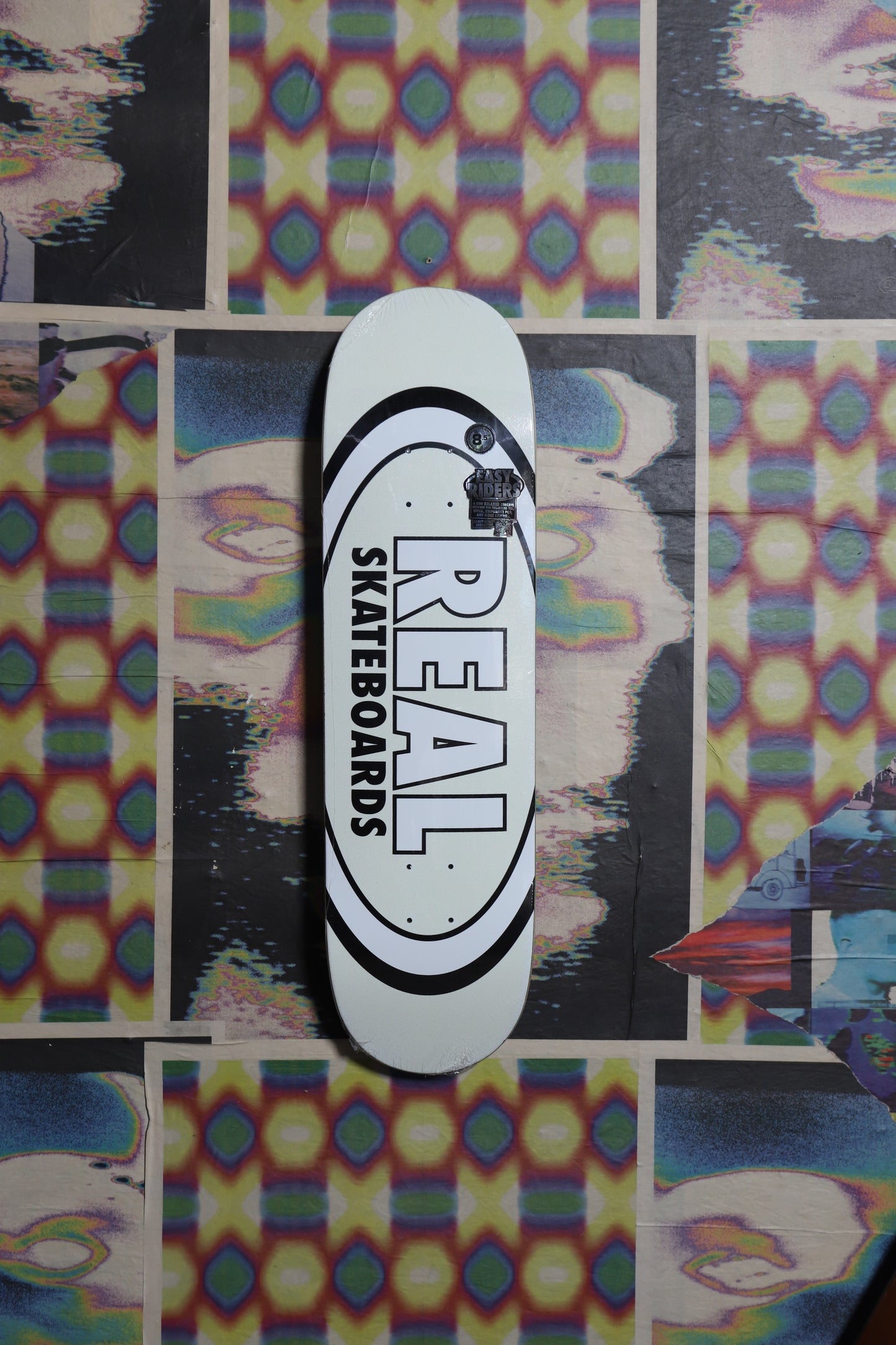 Real “Oval” (White Glitter) Easy Rider Deck 8.5