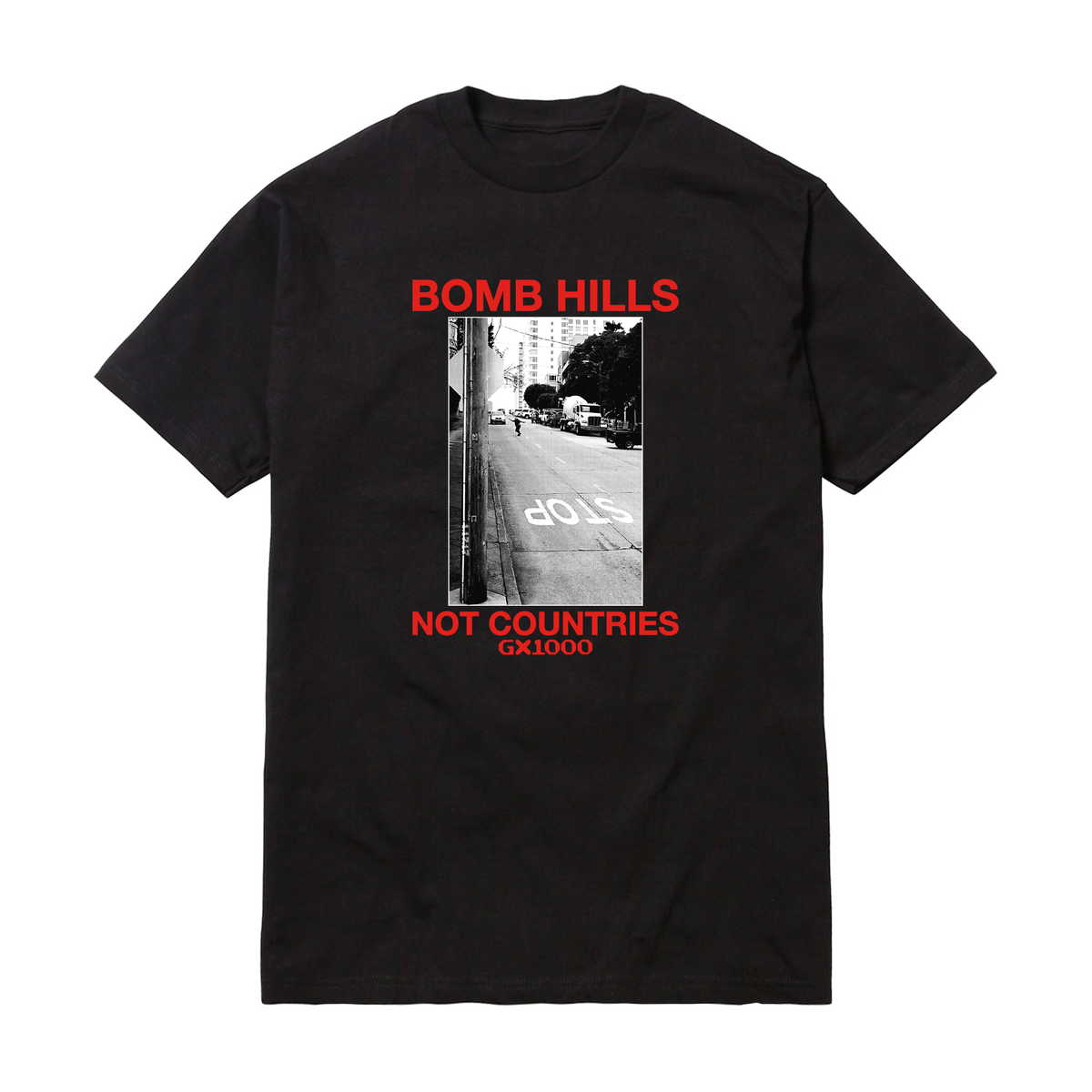 GX1000 “Bomb Hills” Black/Red Shirt