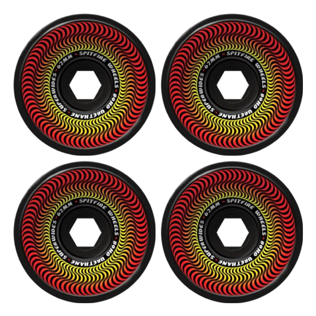 Spitfire 80HD “Super Wides” (Black) 62mm Cruiser Wheels