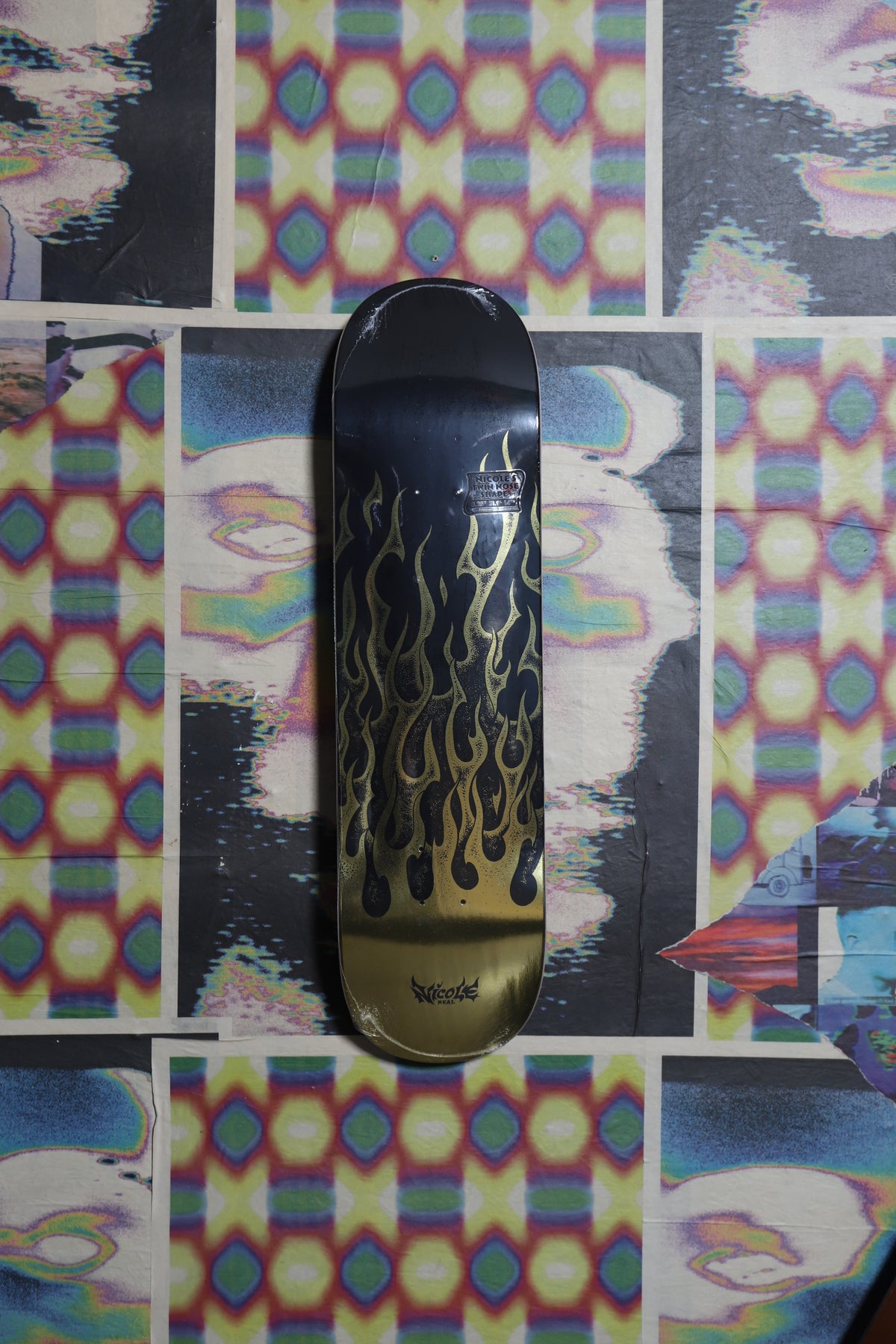Real “Flames” Deck 8.25 Twin Gold (Nicole)