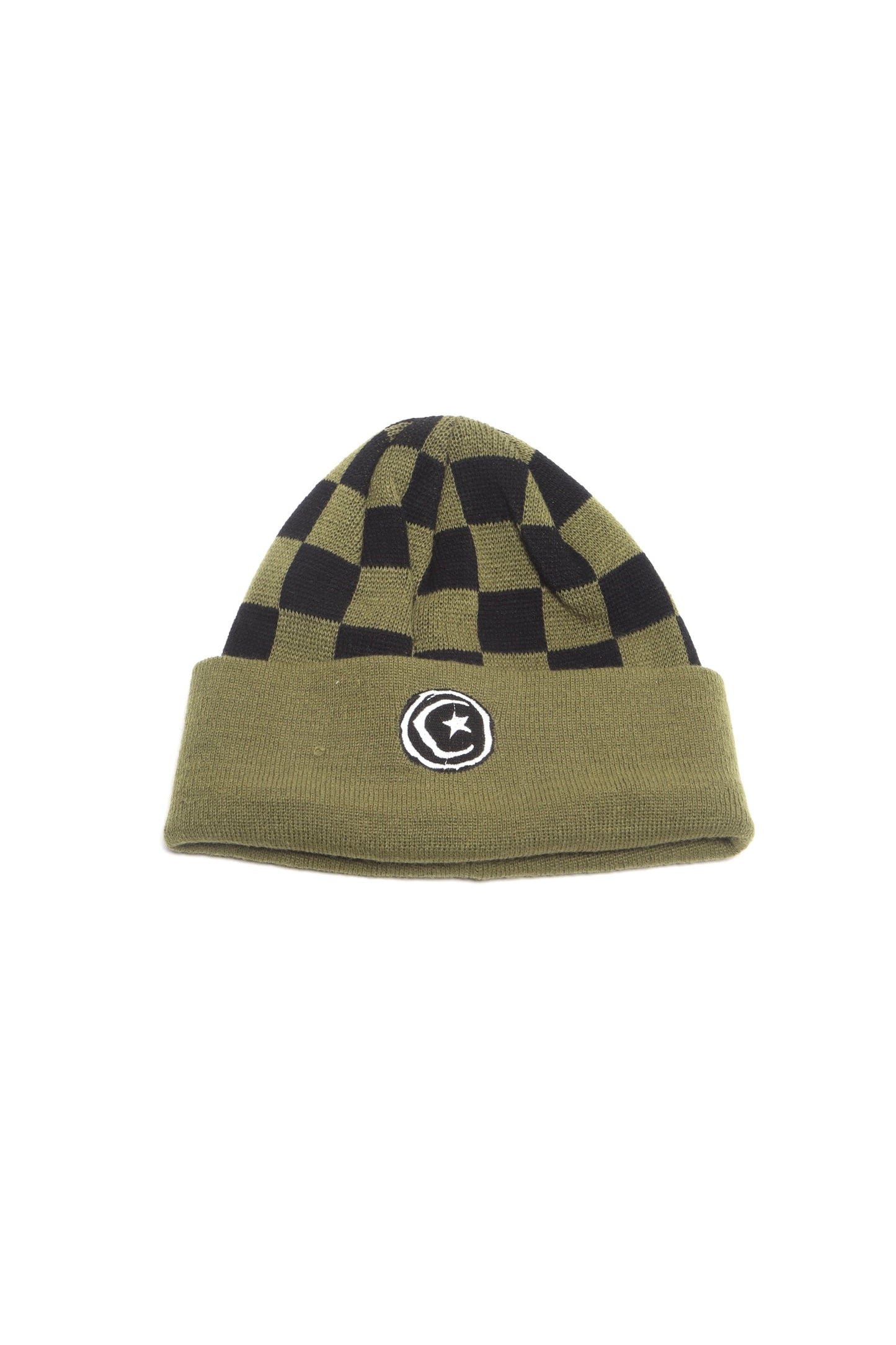 Foundation Star & Moon “Green/Checkers” Beanie