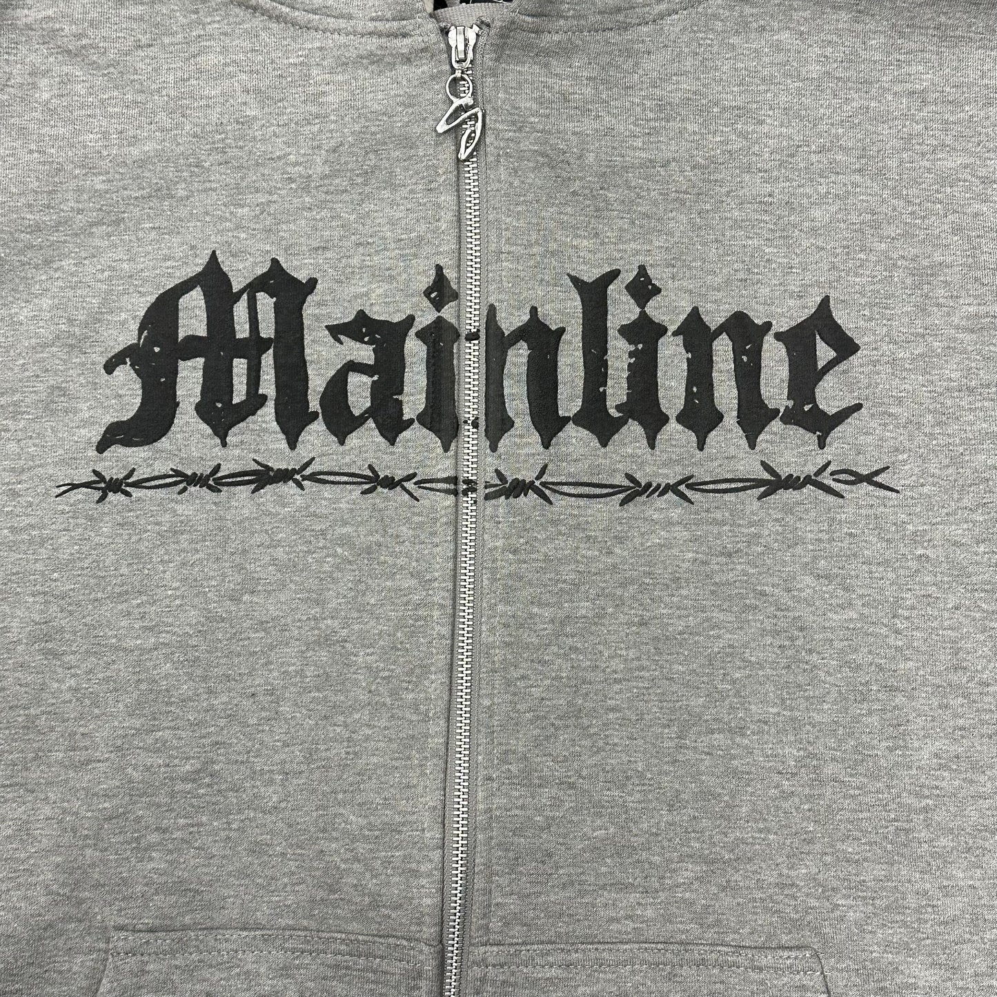 Mainline Wire Grey Zip-Up Hoodie