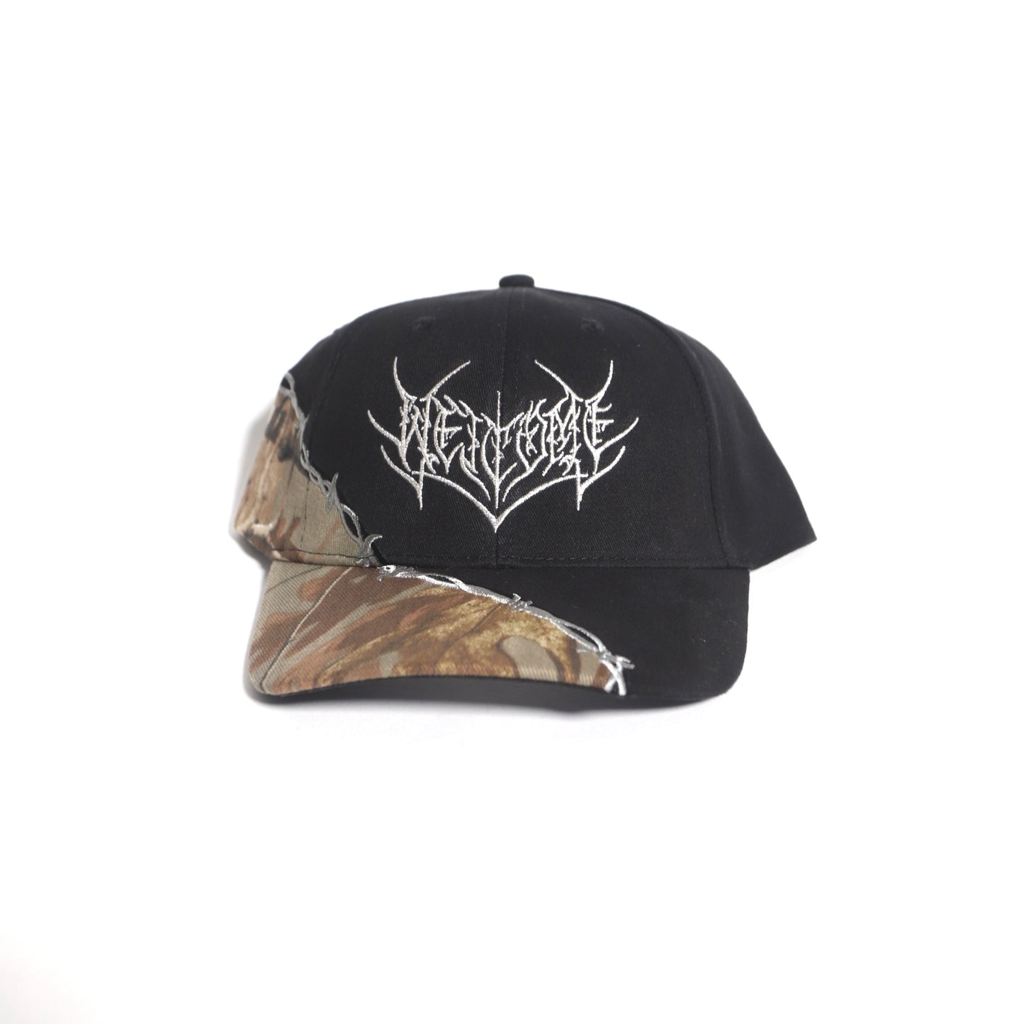 Welcome “ Black/Camo” Metal Hat