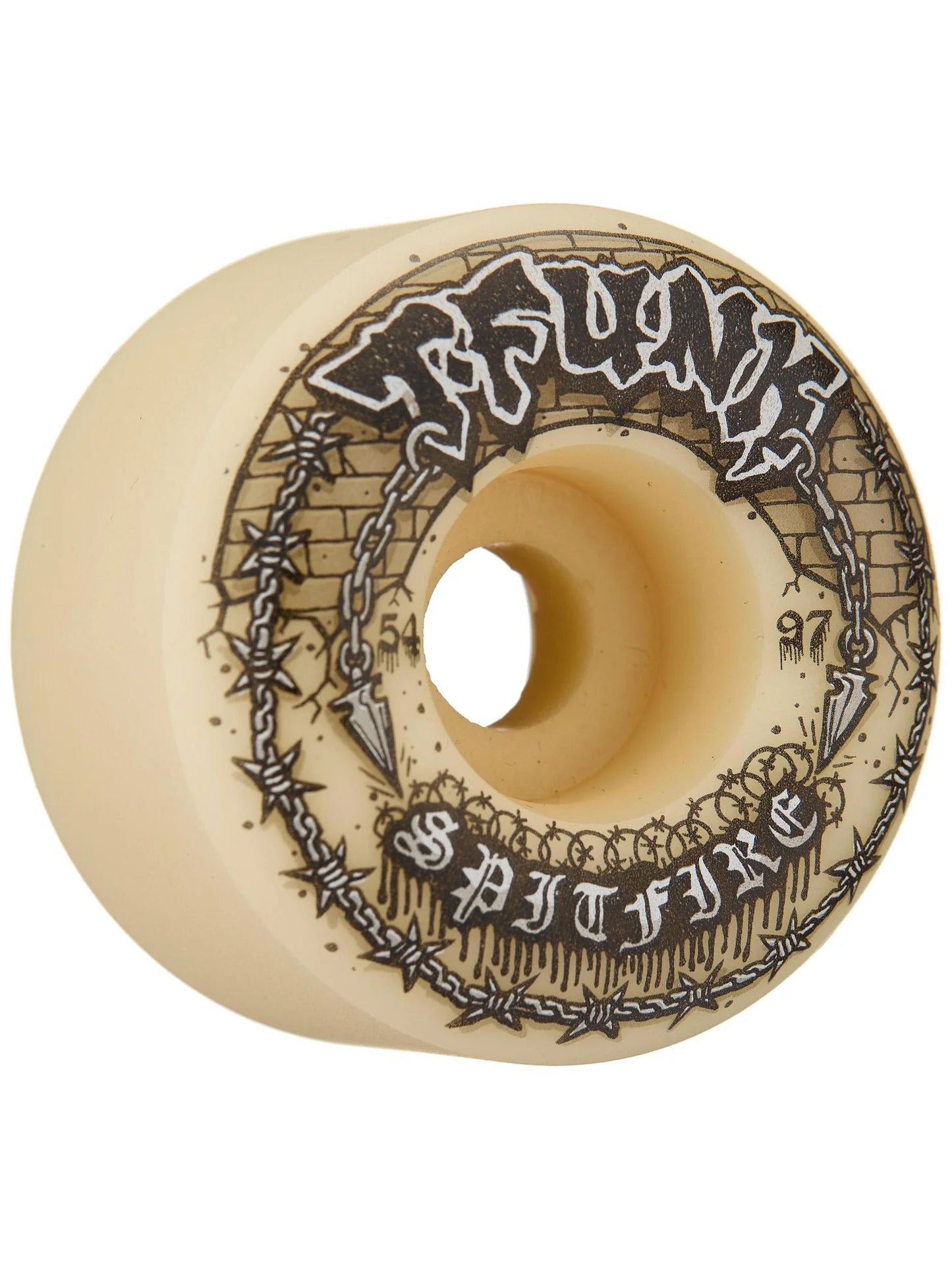 Spitfire T-Funk F4 97 “Raw” Radial Full 54mm Wheels