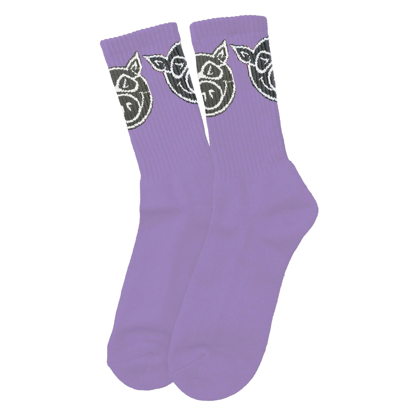 Pig “Pig Head” Socks (Lavender)