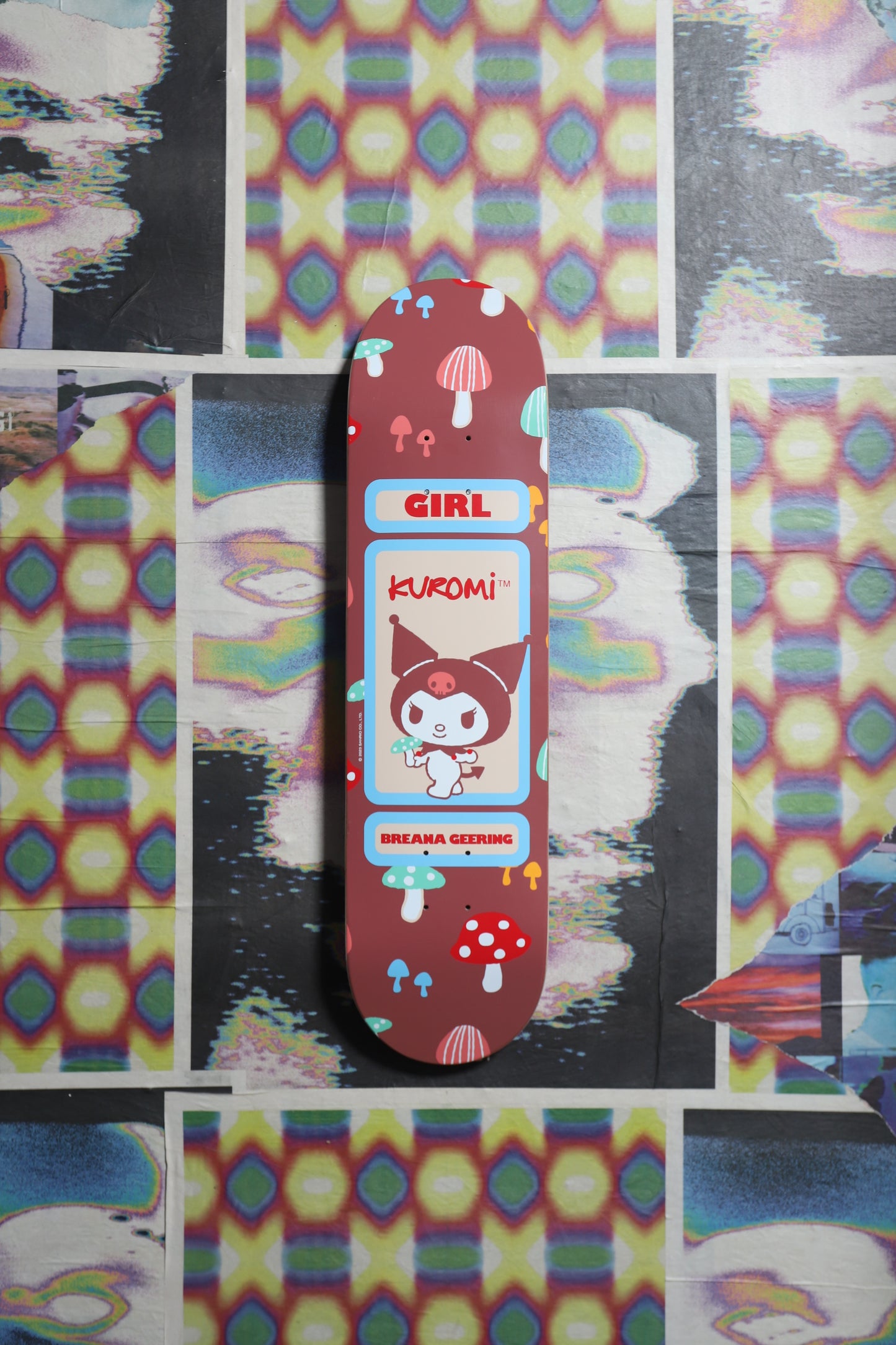 Girl Geering Sanrio Friends Kuromi Deck 8.0