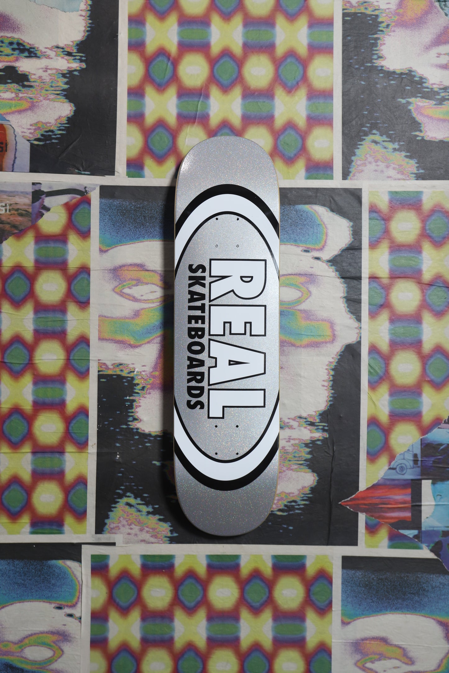 Real “Oval” (Silver Glitter) Easy Rider Deck 8.25