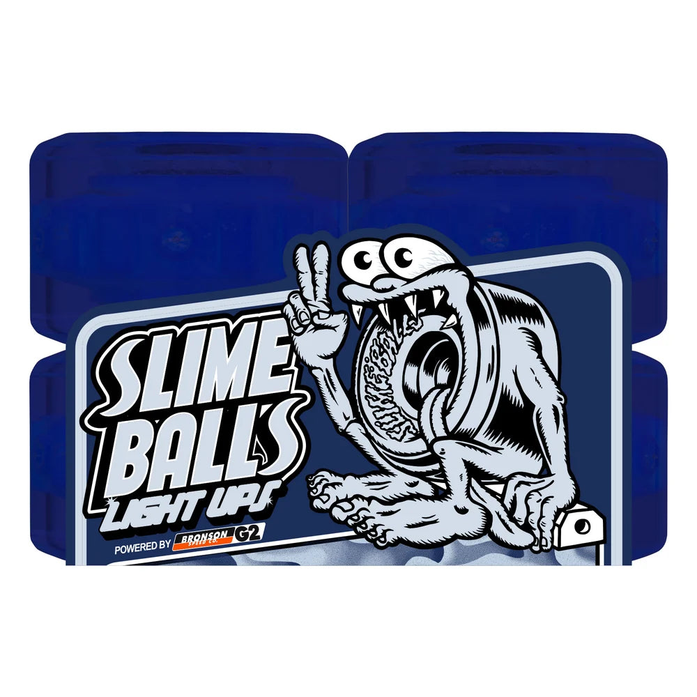Slime Balls 78a “Light Ups” (Blue/Ice) 66mm Wheels