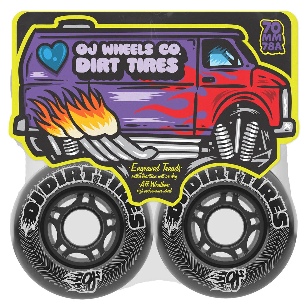 OJ 78a “Dirt Tires” (Black) 70mm Wheels