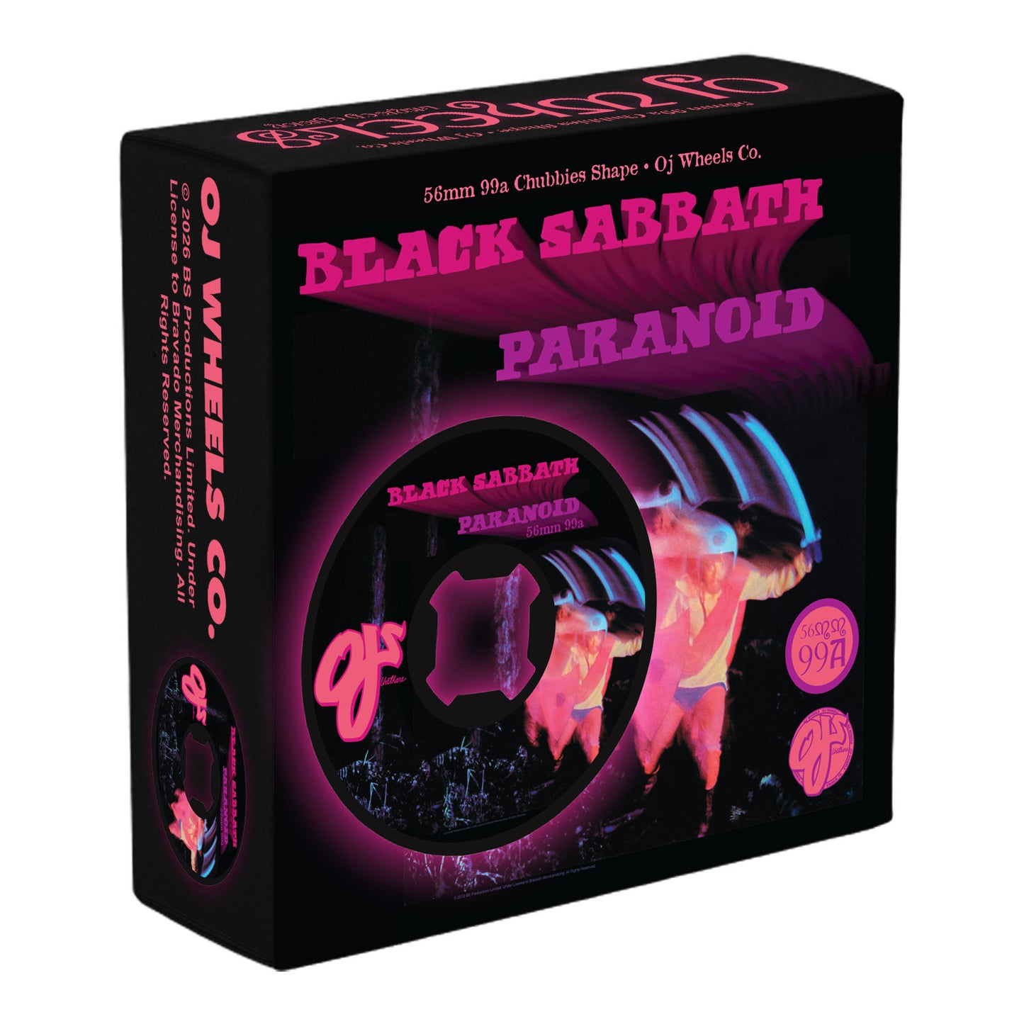 OJ 99a "Black Sabbath'" Paranoid 56mm Chubbies Wheels