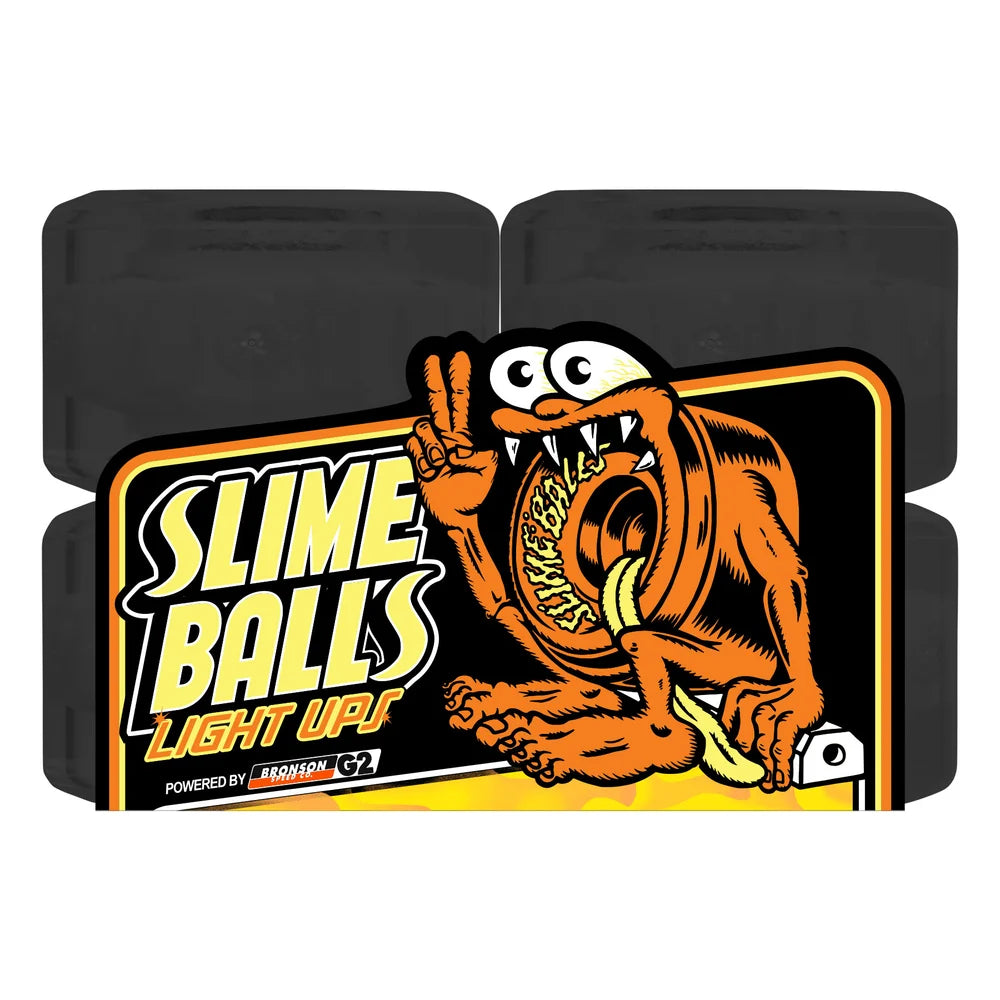 Slime Balls 78a “Light Ups” (Black/Fire) 66mm Wheels