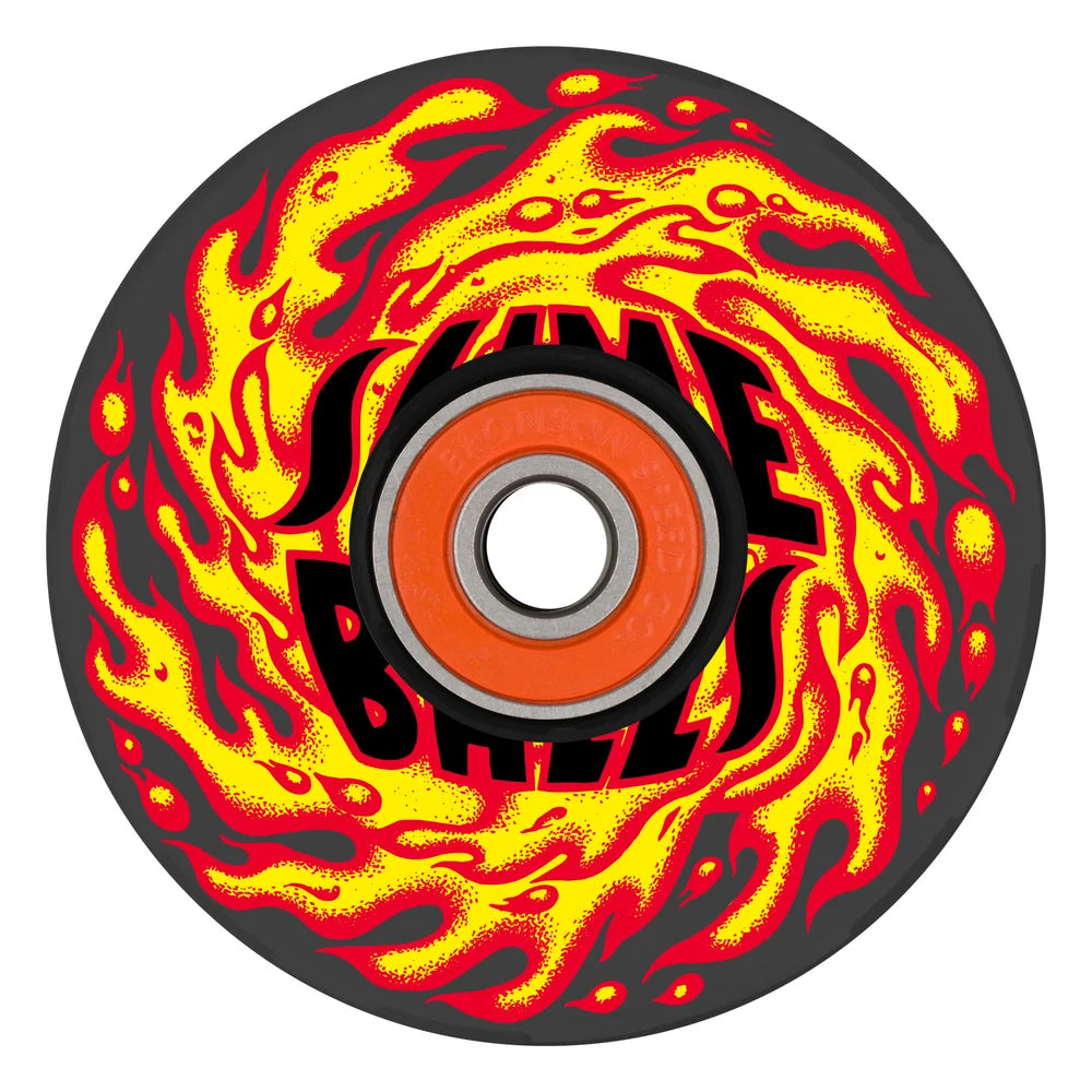Slime Balls 78a “Light Ups” (Black/Fire) 66mm Wheels