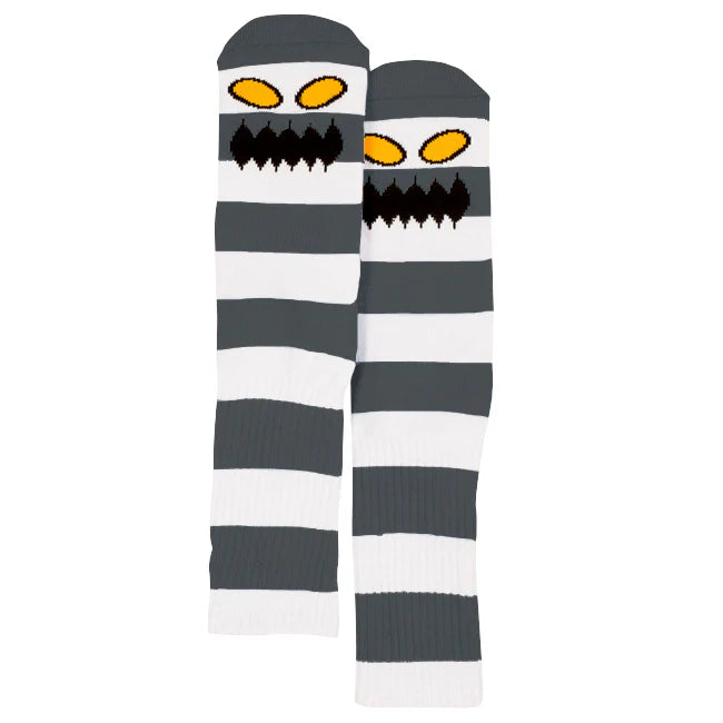Toy Machine “Monster Big Stripe” Sock (Grey)