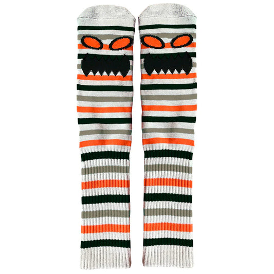 Toy Machine “Monster Mini Stripe” Sock (Grey/Orange/Black)