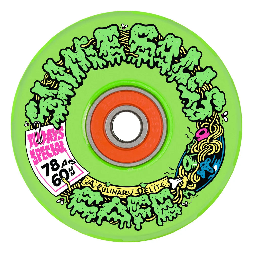 Slime Balls 78a “Light Ups” (Green/Cafe) 60mm Wheels