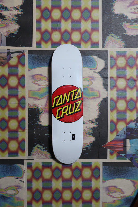 Santa Cruz “Dot” (White) Deck 8.0