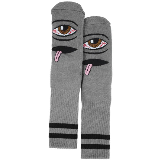 Toy Machine “Bloodshot Eye” Socks (Grey)