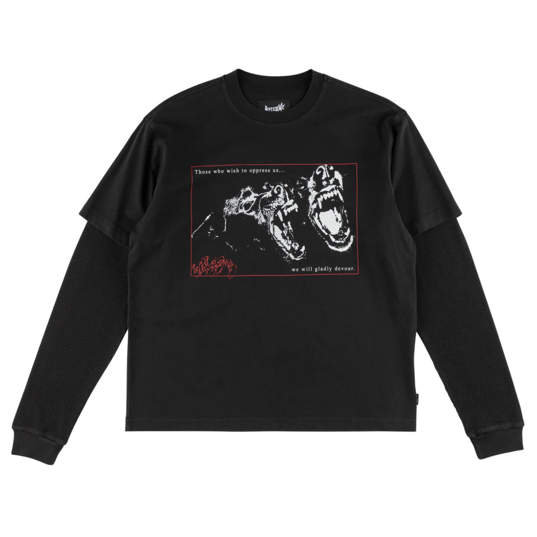Welcome “Snarl” Layered Shirt (Black)