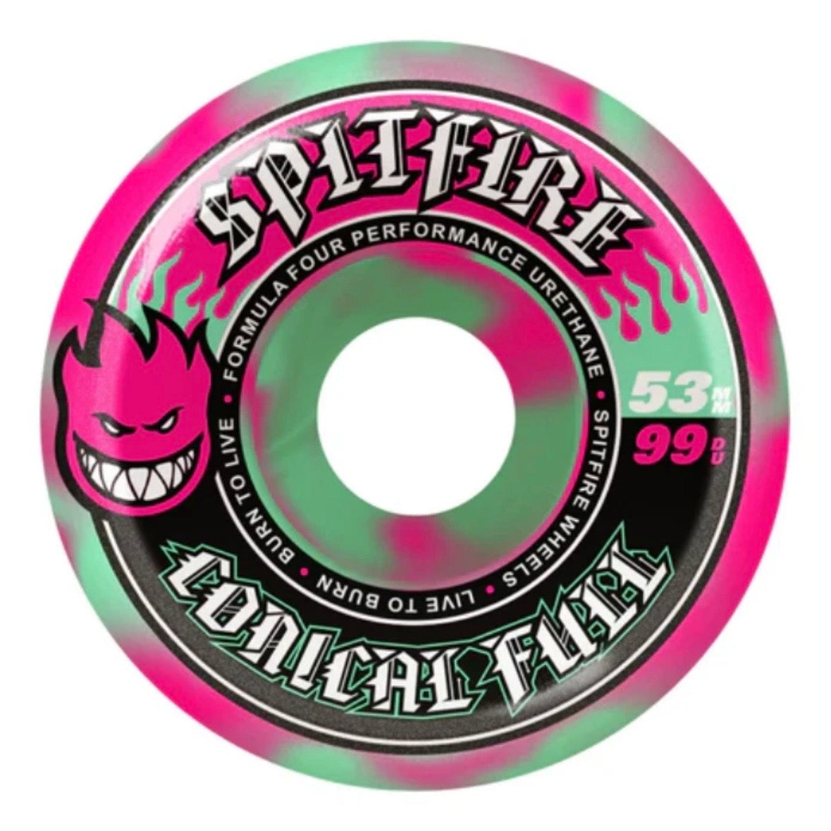 Spitfire F4 99a “Conical Full” (Pink/Teal) 53mm Wheels