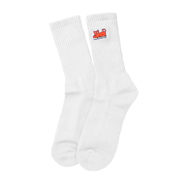 Toy Machine “Devil Cat” Socks (White)
