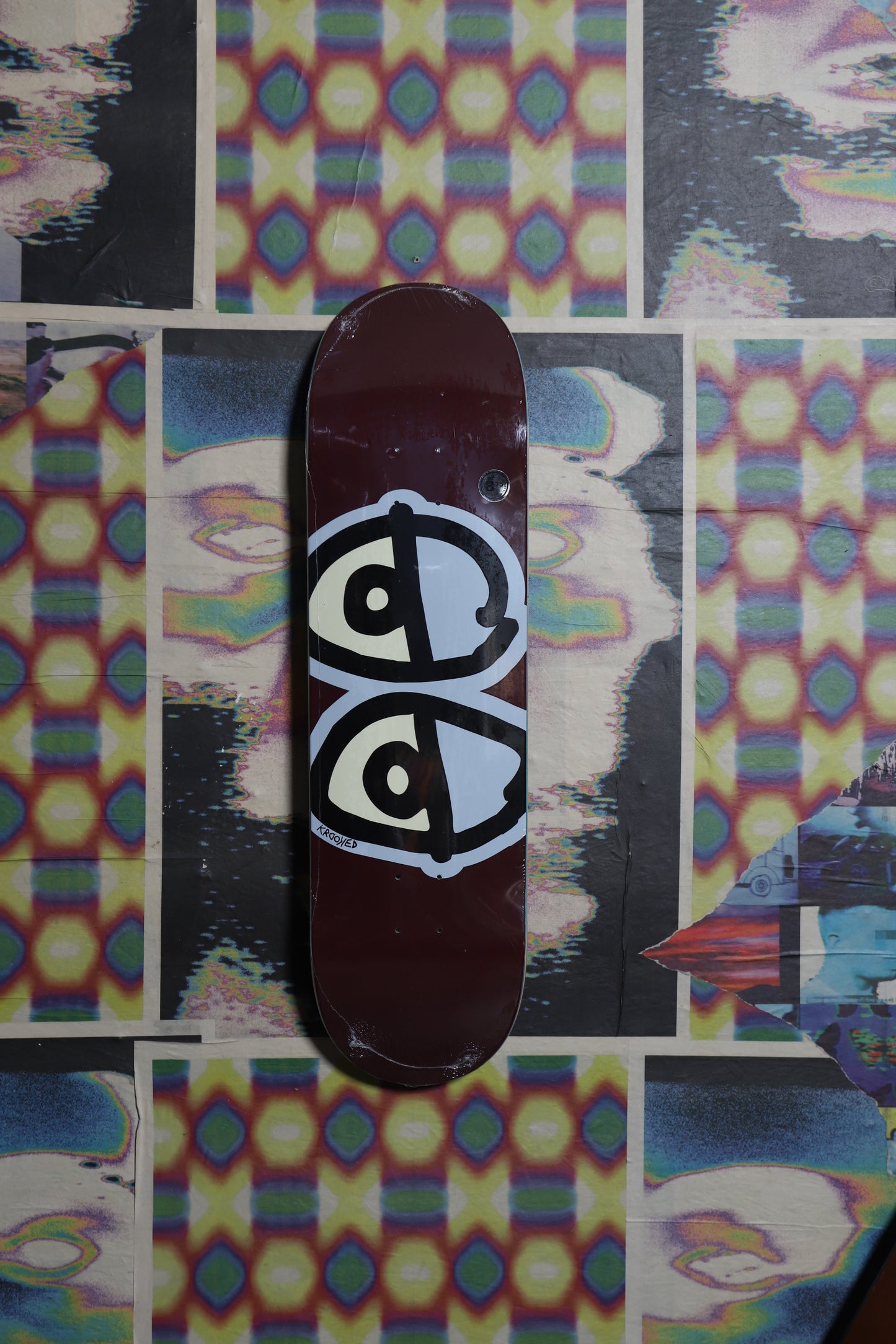 Krooked “Eyes” (Burgundy) Deck 8.75