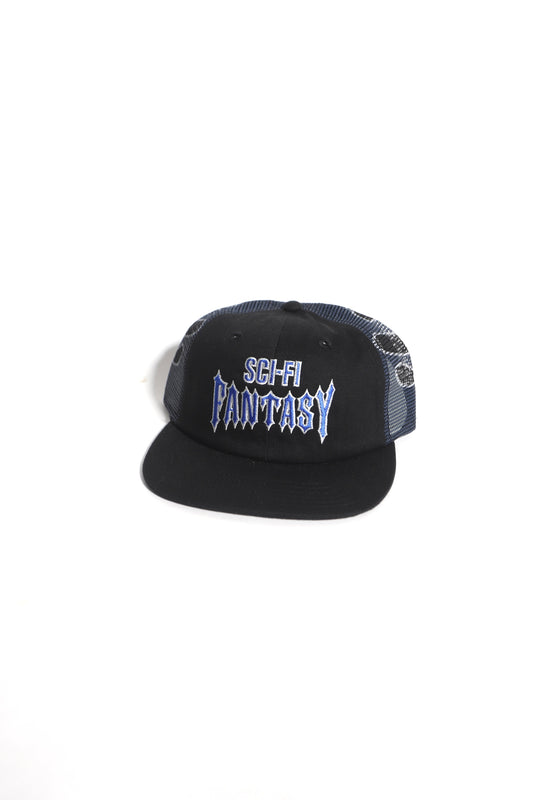 Sci-Fi Fantasy “Black” Flames Trucker Hat