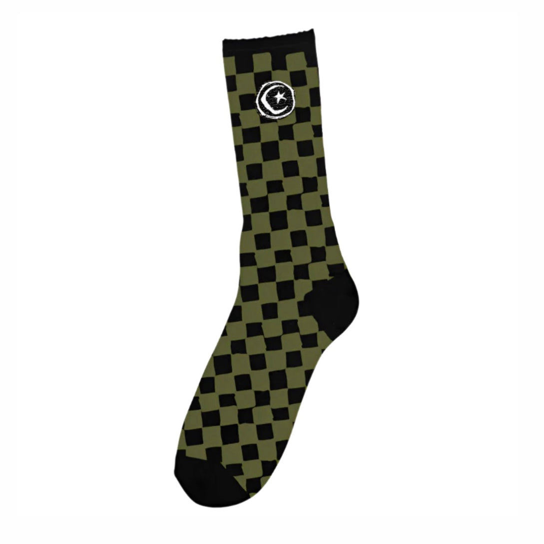 Foundation “Checker” Socks (Black/Forest)