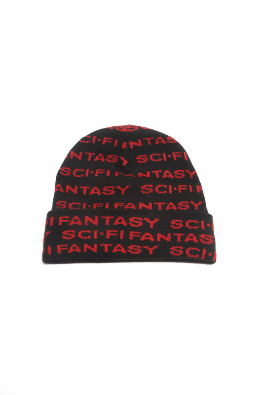 Sci-Fi Fantasy Allover “Black/Red” Beanie