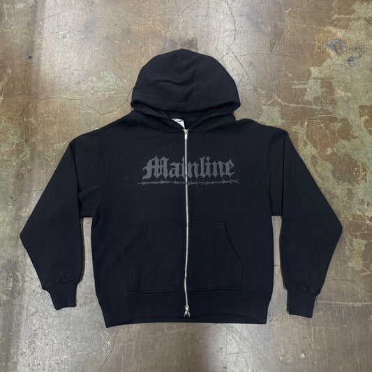 The Wire (Black) Zip-Up Hoodie