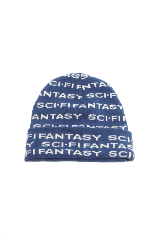 Sci-Fi Fantasy Allover “Navy/White” Beanie