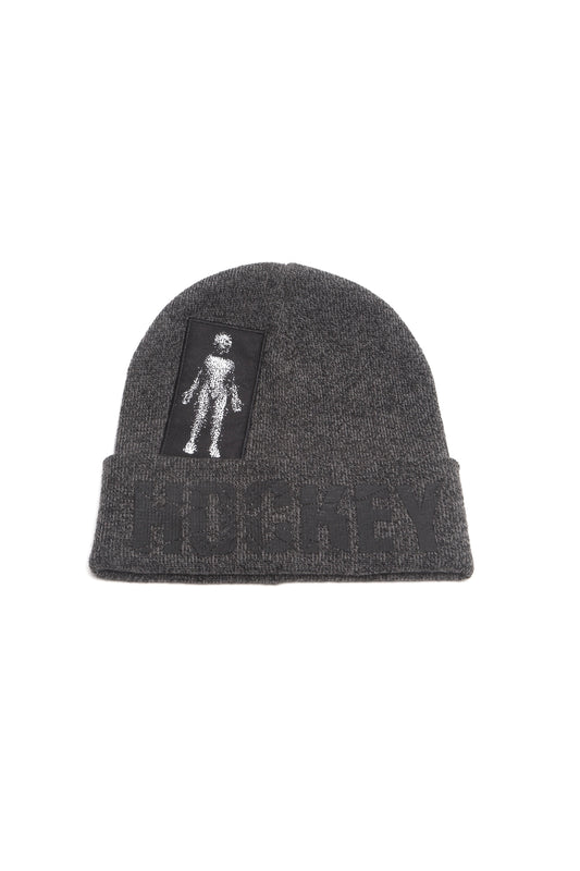 Hockey Cracked  “Grey” Beanie