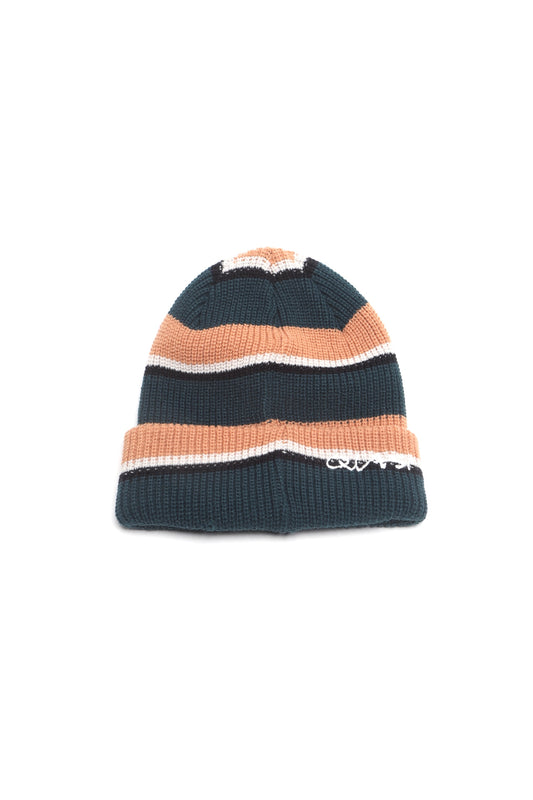 Quasi Horizontal “Green/Brown” Beanie