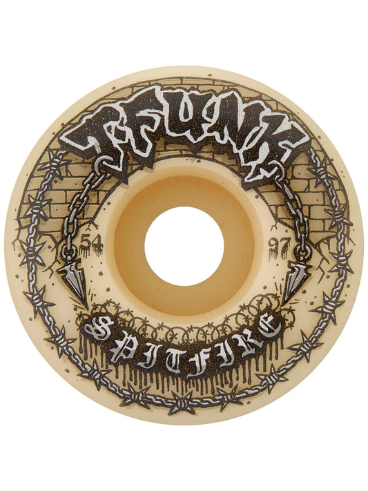 Spitfire T-Funk F4 97 “Raw” Radial Full 54mm Wheels