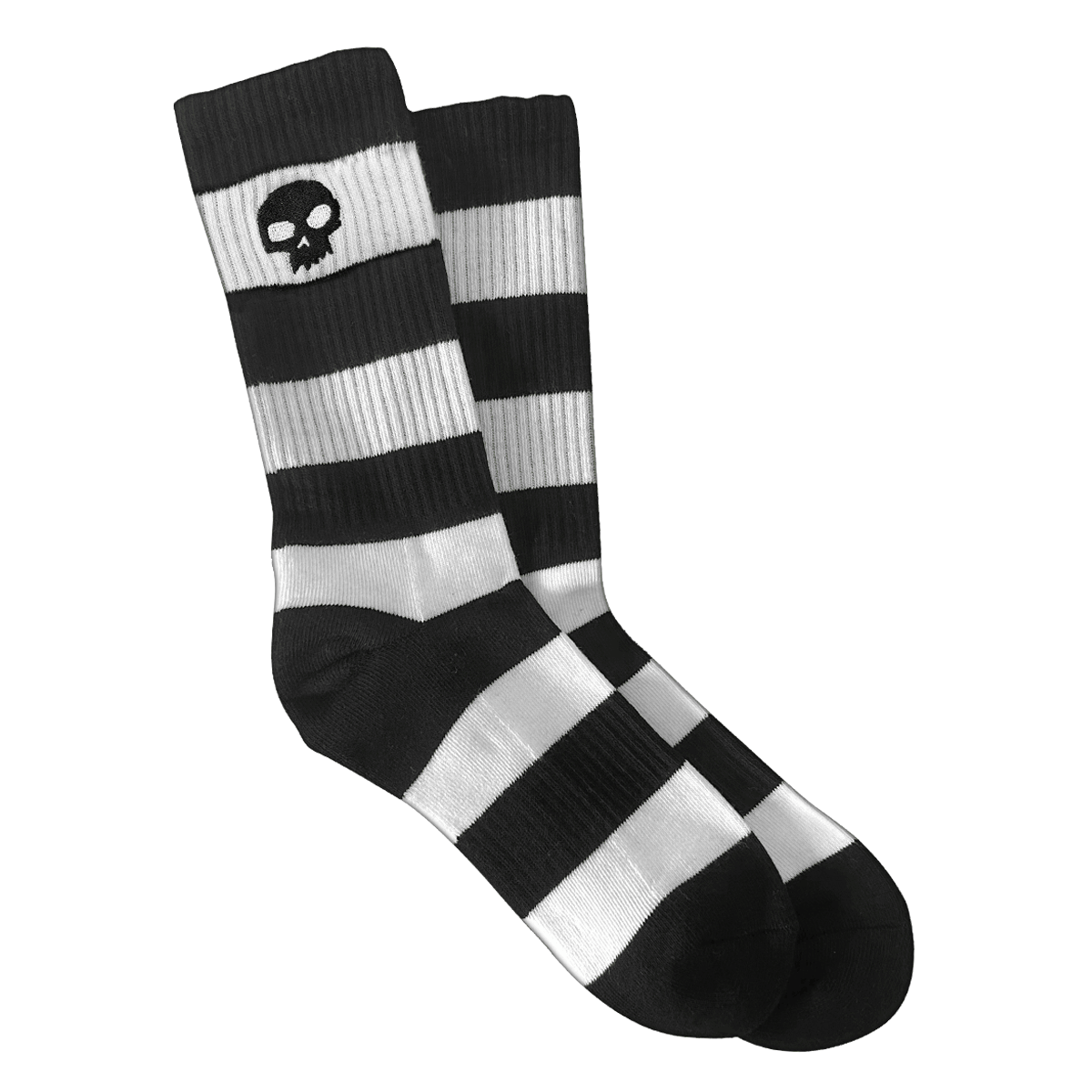 Zero “Striped Skull” Black/White Socks