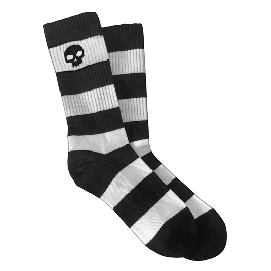 Zero “Striped Skull” Black/White Socks
