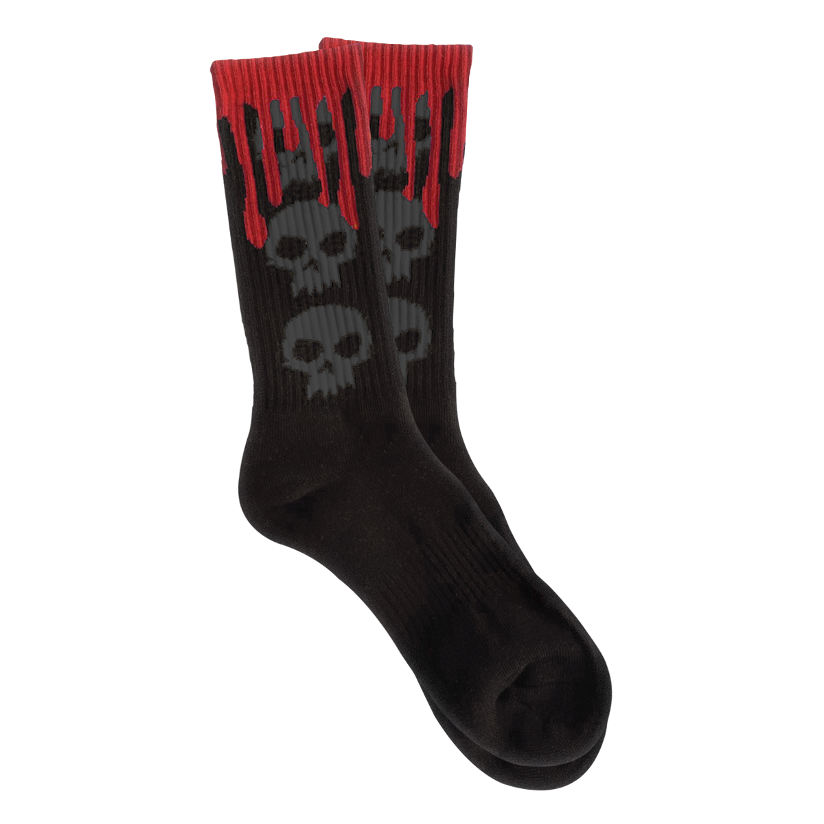 Zero “3 Skull Blood” Black / Grey  Socks