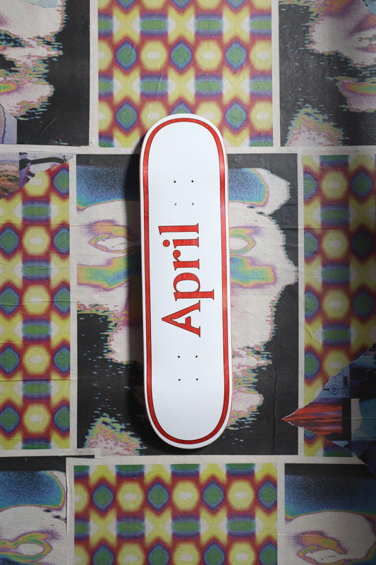 April Logo “White” Deck 8.125